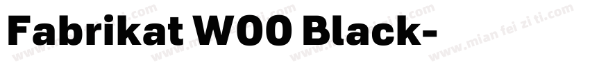 Fabrikat W00 Black字体转换